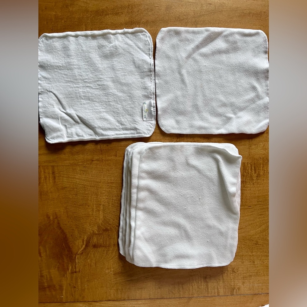 11 FuzziBunz double layer cloth diapering wipes